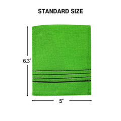 Songwol towel green mitt close-up highlights soft scrubbing surface