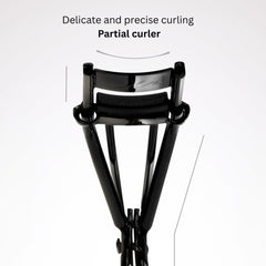 SOO ADOR Okhee SO-OK half curler targets outer corners for defined, wide-eyed curl.