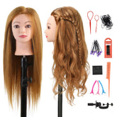 SOPHIRE mannequin head full-length hair close-up for precise practice and curls.