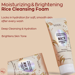 SOQU Rice Foam Cleanser foaming lather with creamy texture