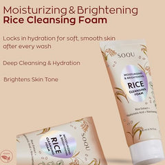 SOQU Rice Foam Cleanser ingredient focus Niacinamide and Hyaluronic Acid