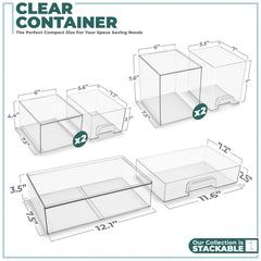 Sorbus acrylic storage containers wide drawer for palettes and bulk items