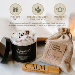 Soulistic Root oatmeal lavender soak bottle for comforting at-home baths.
