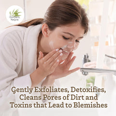 Southern Natural goat milk drops highlight creamy texture for moisturizing cleanse.
