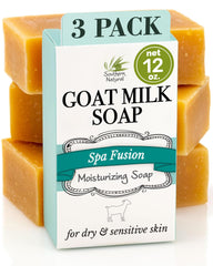 Southern Natural Goat Milk Soap Bar 3-pack for gentle cleansing and hydration.