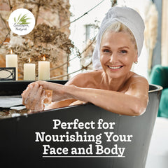 Southern Natural Goat Milk Soap Bar lather closeup shows rich suds for sensitive skin.