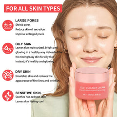 SOYUB Collagen Jelly Cream swirl demonstrates quick absorption for all skin types.