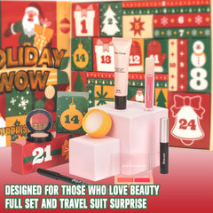 SOYUB Christmas-design makeup calendar showcases luxurious packaging for festive gifting.