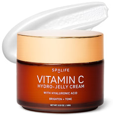 SpaLife Beauty Vitamin C Hydro bottle on desk showing lightweight hydration for daily use