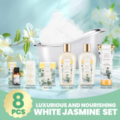Spa Luxetique bubble bath bottle—creamy foam for a relaxing soak
