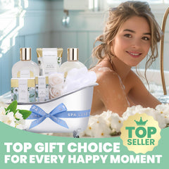 Spa Luxetique shower gel bottle—refreshing cleanse with jasmine-inspired notes