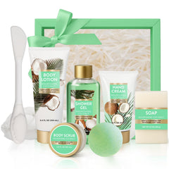 SPA LUXETIQUE WORLD premium coconut gift basket with elegant packaging, ideal for birthdays or anniversaries.