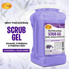 SPA REDI Lavender and Wildflower jar emphasizes relaxing spa scent during pedicure sessions.