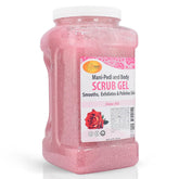SPA REDI Sensual Rose Pumice Scrub Gel bottle angled for hydrating exfoliation and smooth skin