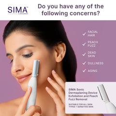 SPA SCIENCES SIMA close-up exfoliation shows gentle skin renewal.