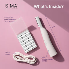 SPA SCIENCES SIMA peach fuzz removal demonstrates smoother skin texture.