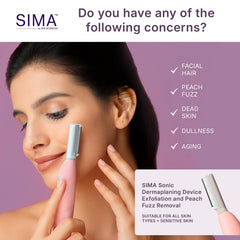 SIMA Razor speed settings illustrated for personalized exfoliation levels