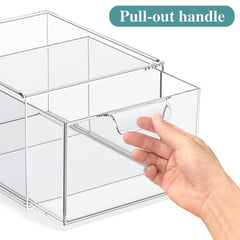 SpaceHacks pull-out handles keep items in place and easy to remove.
