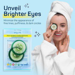 SpaLife Cucumber Eye Patches apply-under-eye demonstrates soothing, cooling sensation.