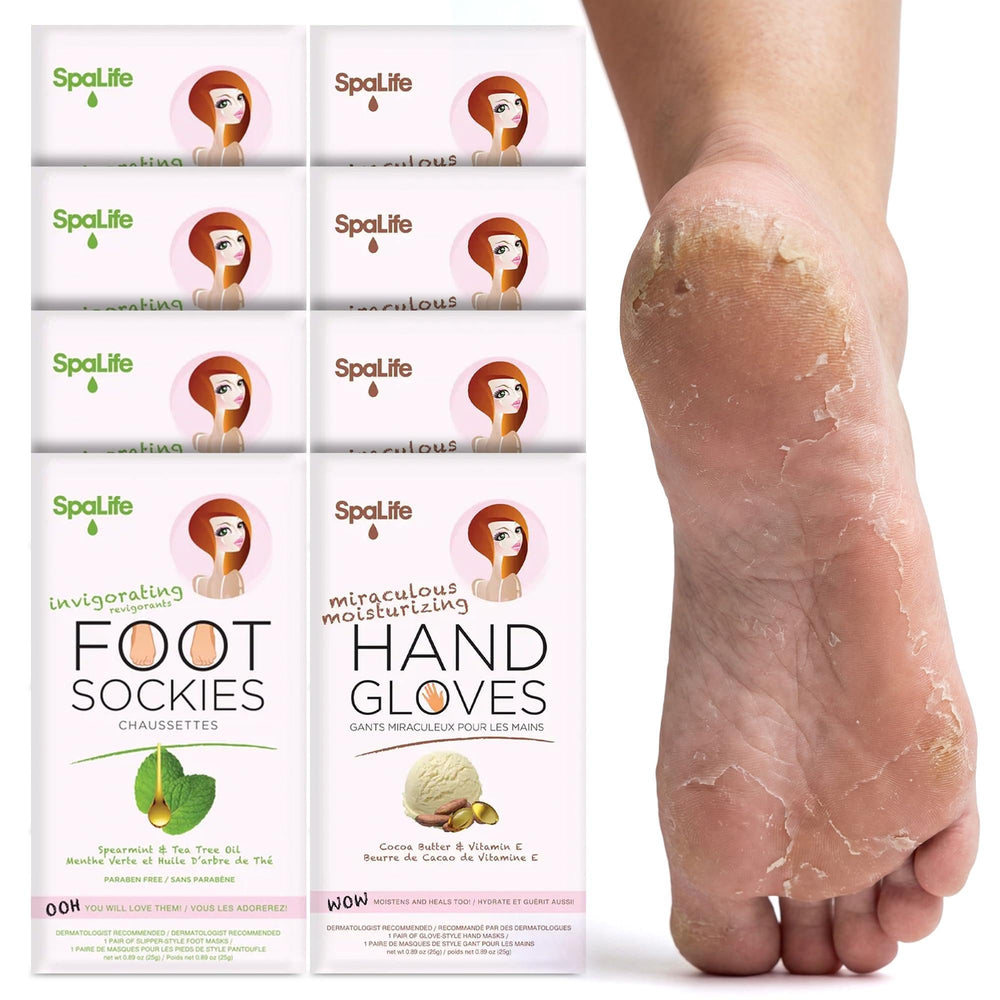 SpaLife moisturizing hand gloves close-up showing deep hydration for softer hands