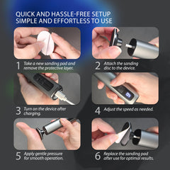 Spargos foot file 9-speed settings dial detail