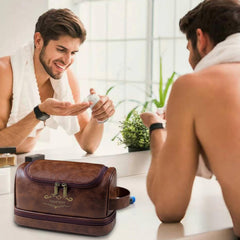Sparklove toiletry bag open layout enables easy-access packing