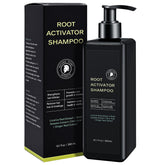 SPARTAN HAIR Root Activator Shampoo bottle closeup for daily scalp cleansing.