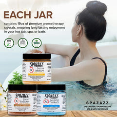 Spazazz-therapy-mineral-dead-sea-bath-salts highlights mineral-rich soak for aromatherapy ritual