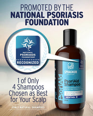 Sphagnum Botanicals Psoriasis Shampoo menthol splash evokes refreshing scalp relief