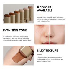 Splendor Serum Boosted Skin Tint Balm applied with brush for precise coverage and hydration.