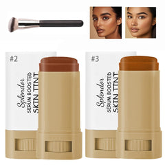 Splendor Serum Boosted Skin Tint Balm compact enables quick, hydrating coverage on the go.