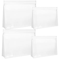 SPLF clear toiletry bag small transparent open shows quick access to cosmetics.