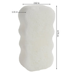 Spongeables body-wash sponge in use demonstrates convenient, mess-free cleansing with exfoliating texture