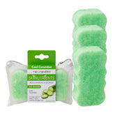 Spongeables Cool Cucumber sponge with abundant lather for refreshing cleanse