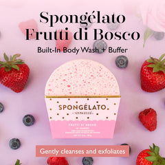 Spongellé Spongelato Limone foam releases refreshing citrus cleansing during showers.