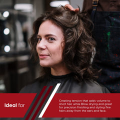 Spornette Mini Styler bristles distribute natural oils for smoother styling.