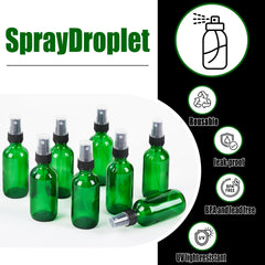 SprayDroplet green 2oz packaging grid shows safe, protective storage during shipment.