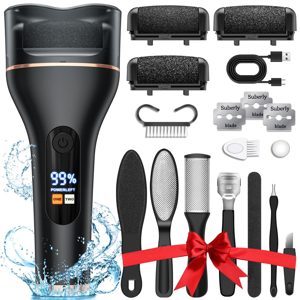 Spriak electric foot file with LED display for clear speed and power tracking