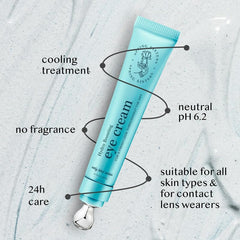 Spring Sisters zinc roller applicator massages and de-puffs.