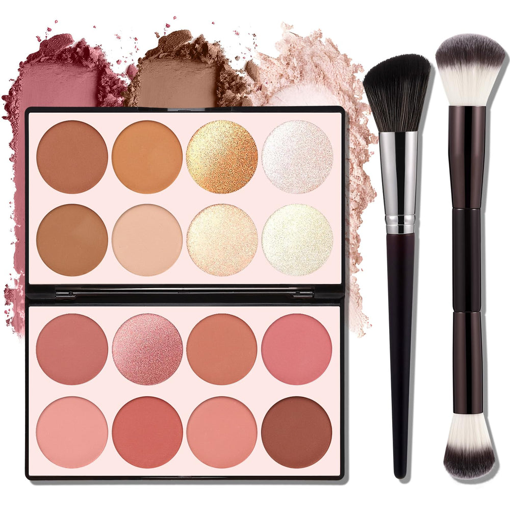 SPRINGSKY 16-colors contour palette compact swatches for easy shade matching.