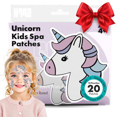 Sprk Naturals Unicorn Kids Face Mask Set packaging highlights vegan, kid-safe skincare for ages 4+
