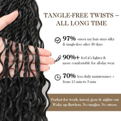 Srcdtvlk boho island twist crochet hair 24in two-curls for airy volume.