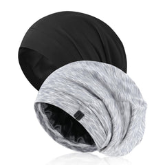 Gorro de satén Srevela ajustable para hombres y mujeres, ajuste seguro durante la noche.