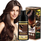 SROLM all-in-1 hair dye shampoo packaging highlighting one-step color and conditioning