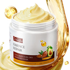 Srripo collagen hair mask packaging showing premium conditioning for dry hair