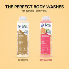 St. Ives 22oz oatmeal bottle lather demonstrates rich moisturizing foam