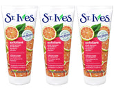 St. Ives Even & Bright pink lemon mandarin scrub triple-pack for bright, radiant skin.