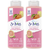 St. Ives Pink Lemon & Mandarin bottle front with refreshing citrus scent