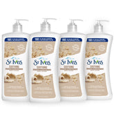 St. Ives soothing lotion pump bottle provides daily hydration.