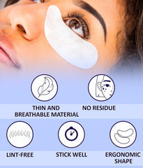 Stacy Lash aloe vera and Vitamin C-infused patches nourishing skin during extensions.